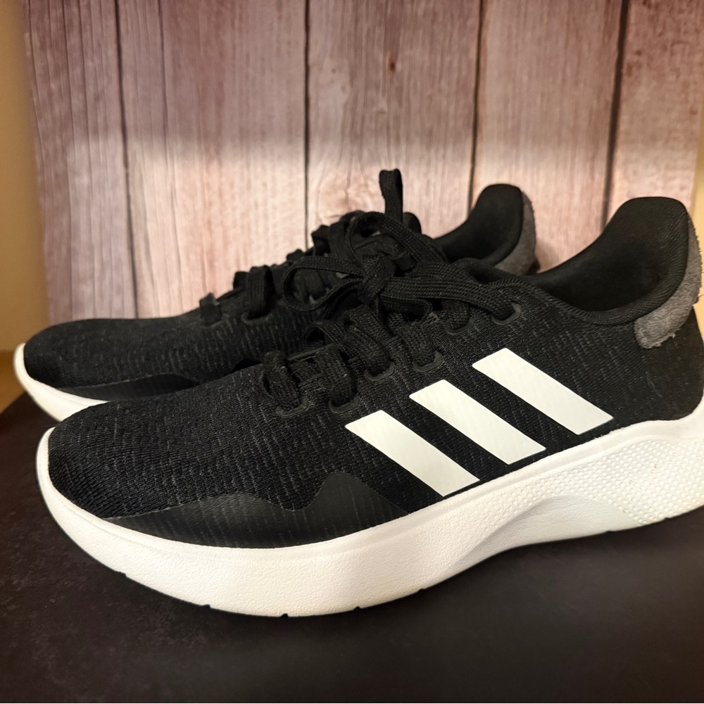 Adidas Black and White Athletic Shoes